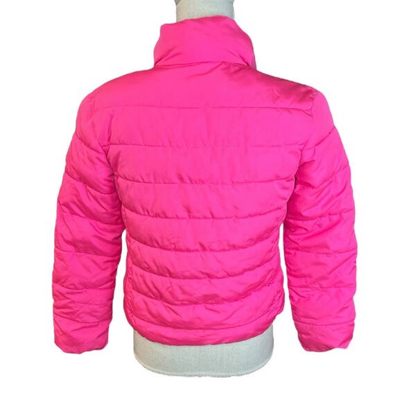 Children’s place bright pink puffer jacket winter snow lightweight casual - Picture 3 of 8